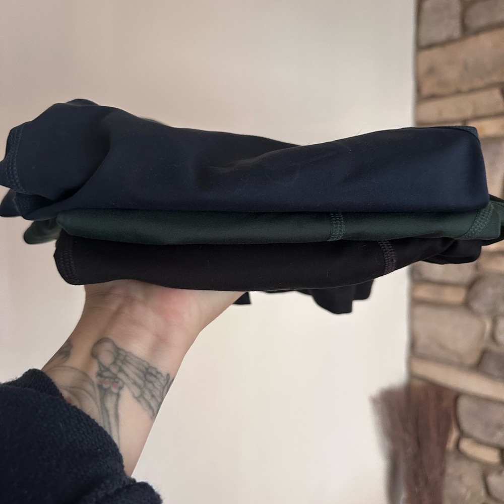 Set of Three (3 pairs) of Dark Tone run shorts- Girlfriend Collective